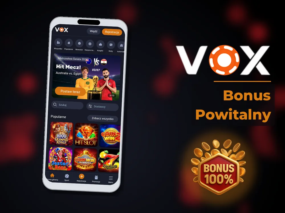 vox casino - Bonus Powitalny