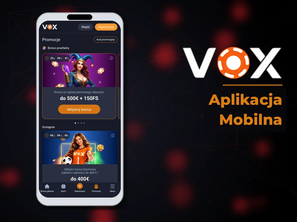 vox casino - Aplikacja Mobilna