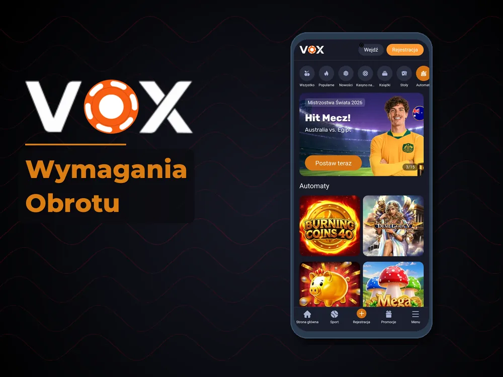 vox casino - Wymagania Obrotu