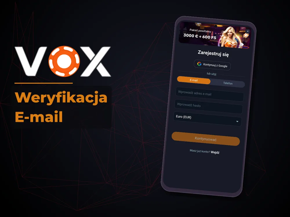 vox casino - Weryfikacja E-mail