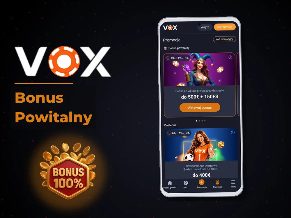 vox casino - Bonus Powitalny