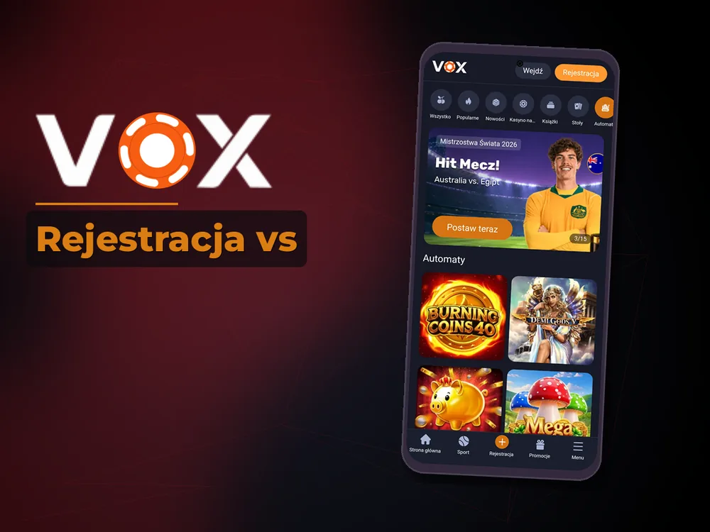 vox casino - Rejestracja vs
