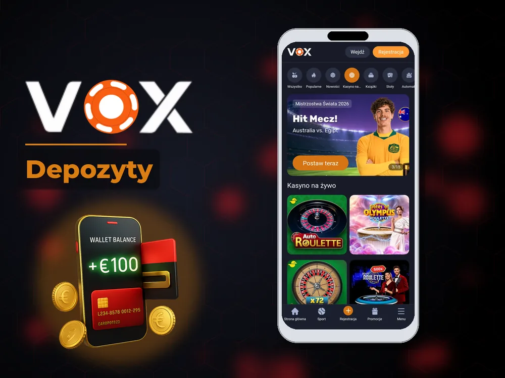 vox casino - Depozyty