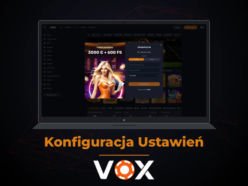 vox casino - Konfiguracja Ustawień