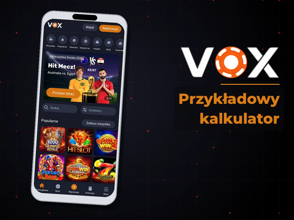 vox casino - Przykładowy kalkulator