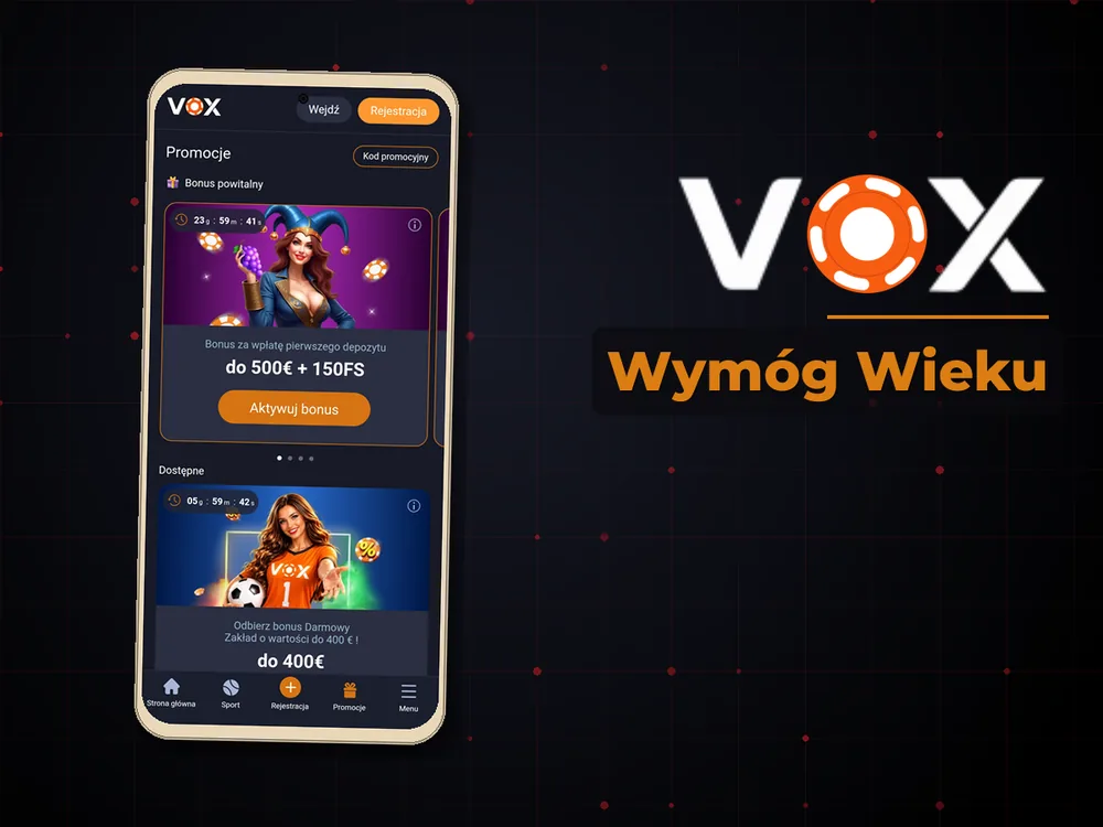 vox casino - Wymóg Wieku