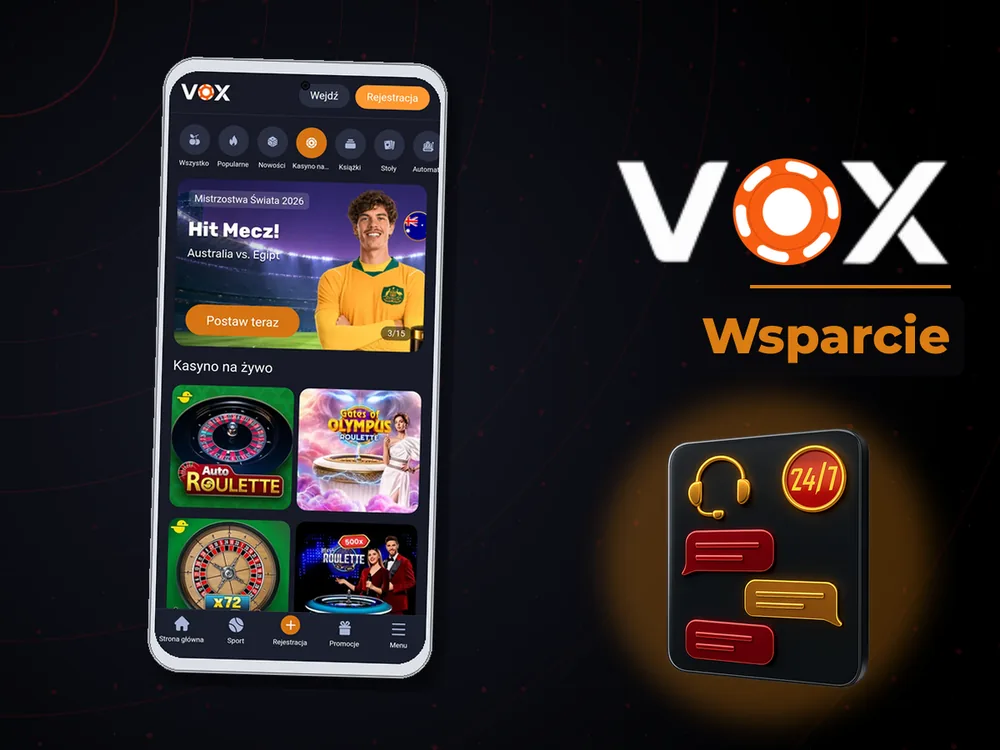 vox casino - Wsparcie