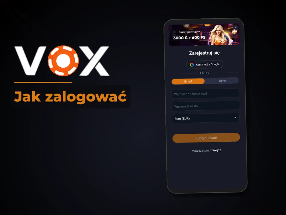 vox casino - Jak zalogować