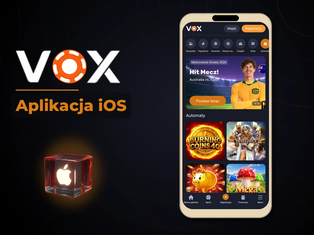 vox casino - Aplikacja iOS