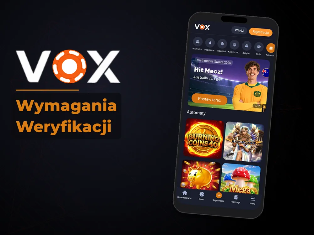 vox casino - Wymagania Weryfikacji