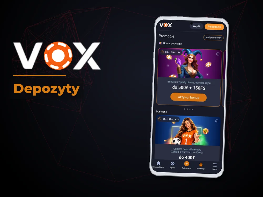 vox casino - Depozyty