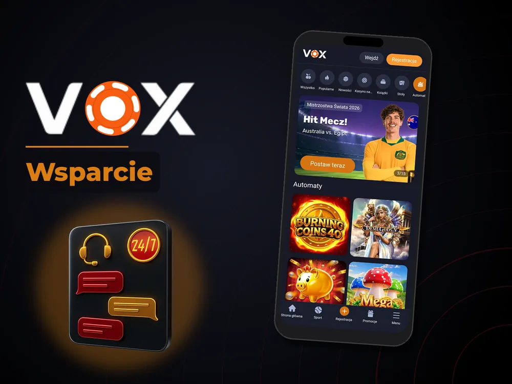 vox casino - Wsparcie