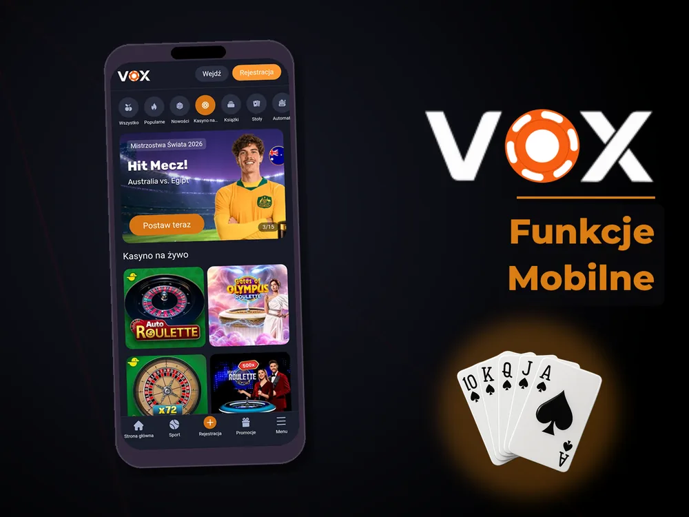 vox casino - Funkcje Mobilne