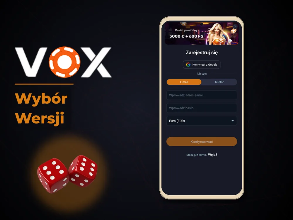 vox casino - Wybór Wersji