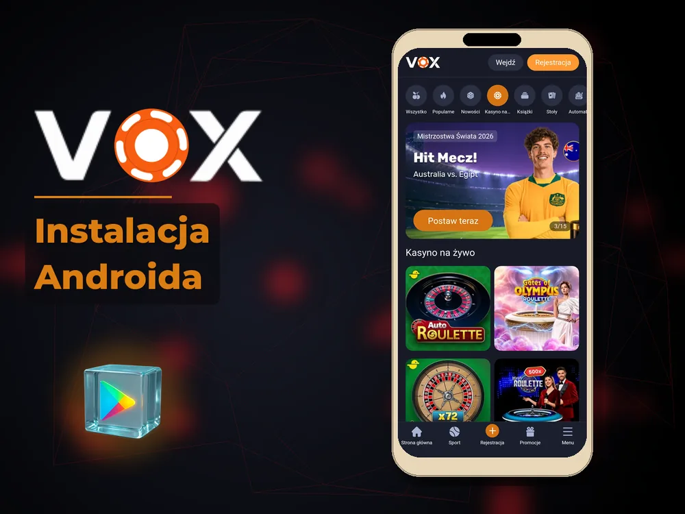 vox casino - Instalacja Androida