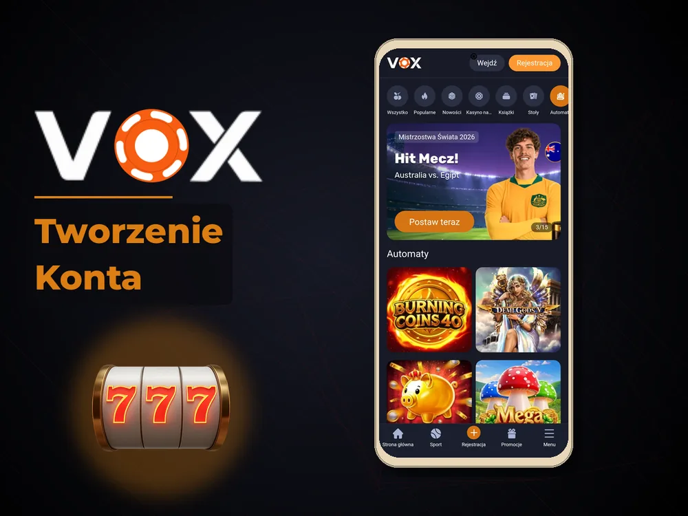 vox casino - Tworzenie Konta