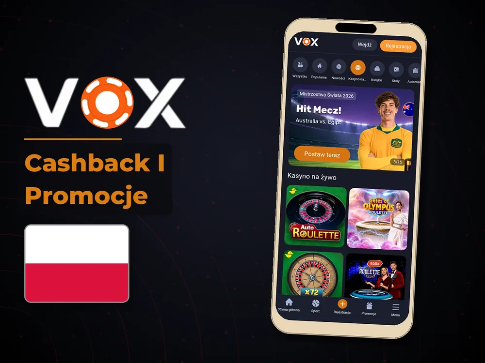 vox casino - Cashback I Promocje