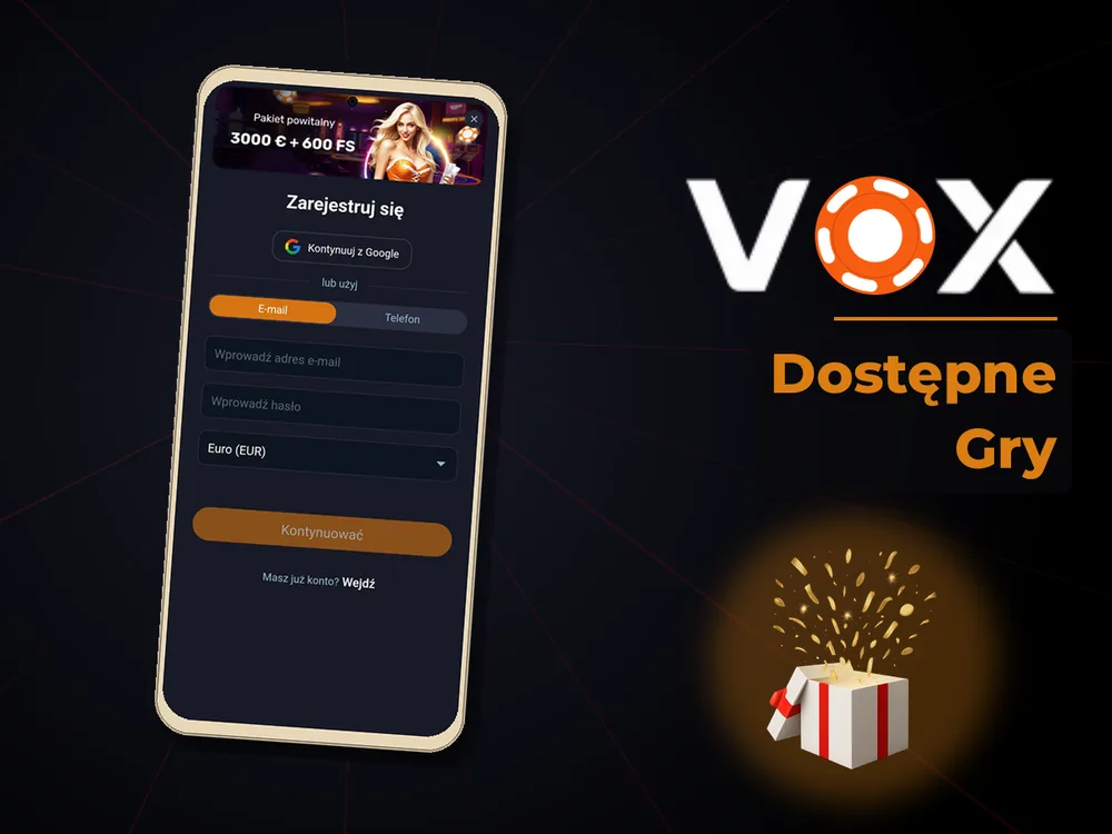 vox casino - Dostępne Gry