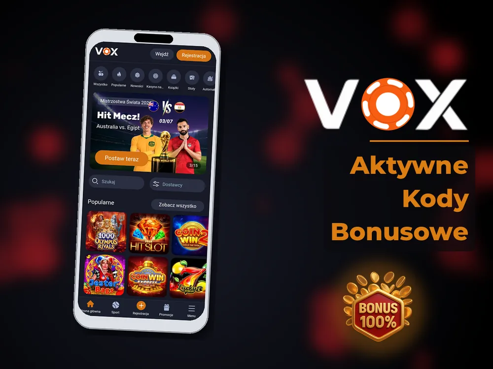 vox casino - Aktywne Kody Bonusowe