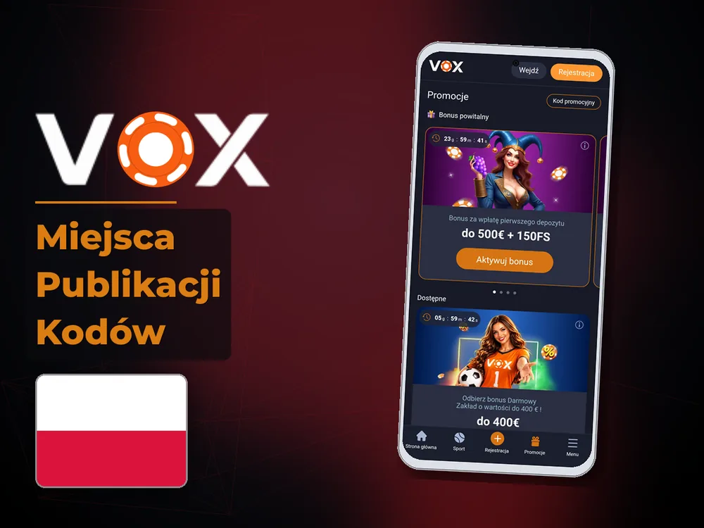 vox casino - Miejsca Publikacji Kodów
