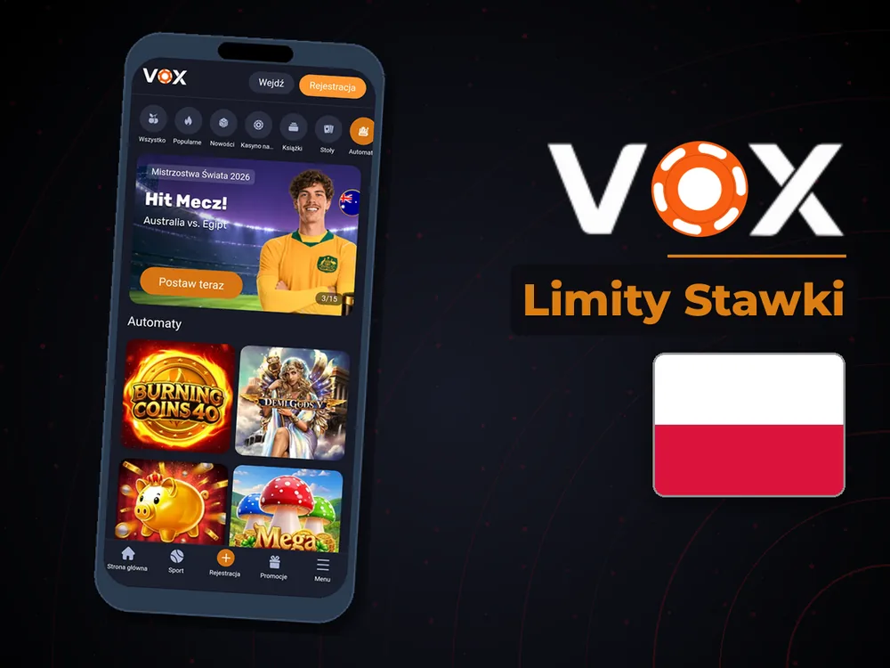 vox casino - Limity Stawki